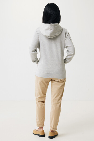 Mikina s kapucí a bočními kapsami Iqoniq Yengo z rec. bavlny - Light Heather Grey / 4XL