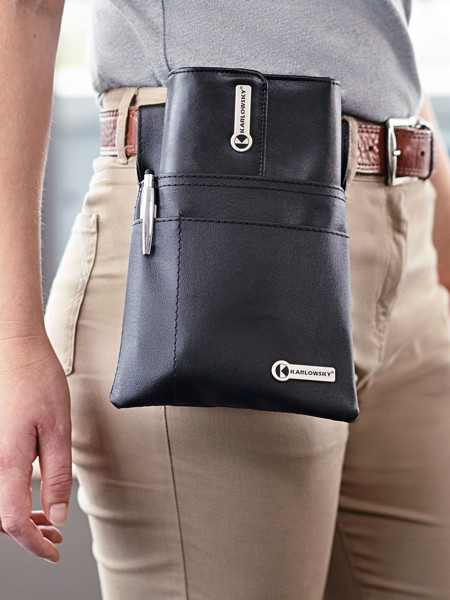 Waiter's Holster with belt pull-through