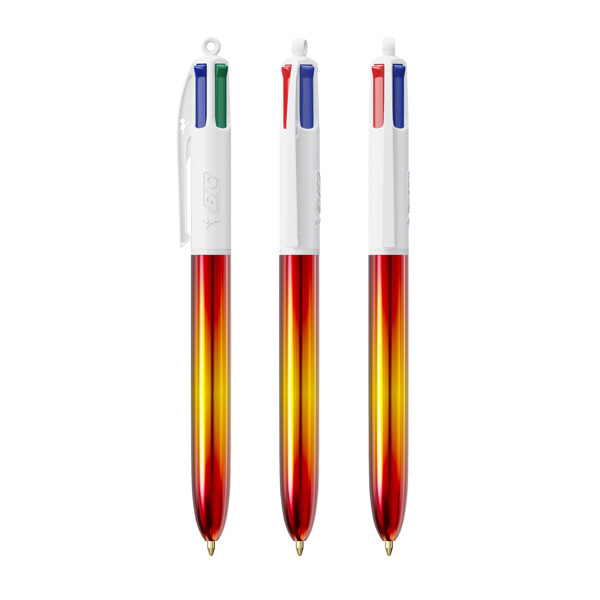 BIC® 4 Couleurs® Flags Collection - Rouge - jaune - rouge