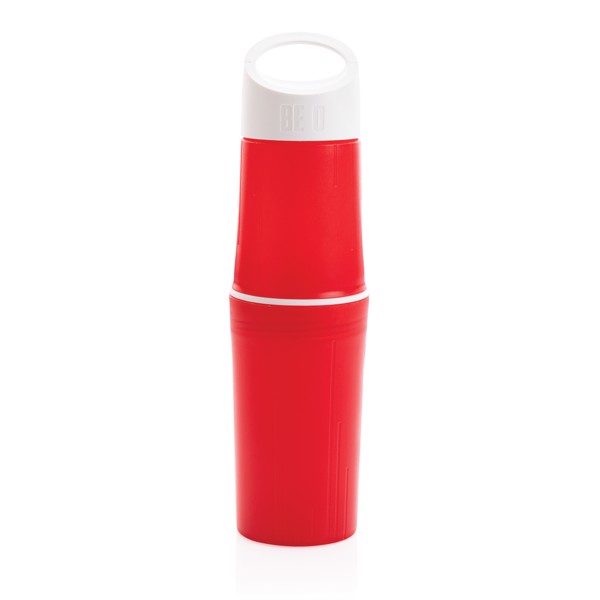 Be O bottle 500ml, sugarcane HDPE, EU made - Red