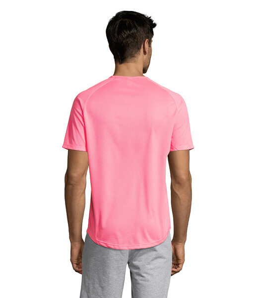 SPORTY T-shirt homem - Rosa Néon 23XL