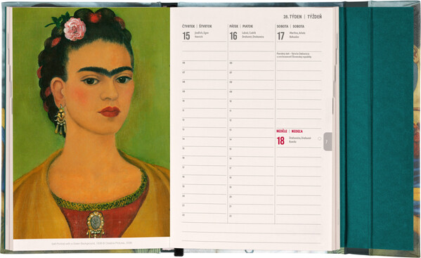 Notique Týdenní Magnetický Diář Frida Kahlo 2027, 11 x 16 cm - Východní
