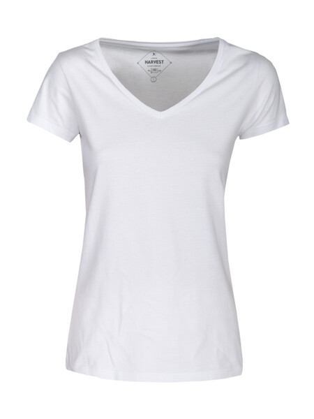 Harvest Whailford Lady Slub Tshirt Vneck White XXL
