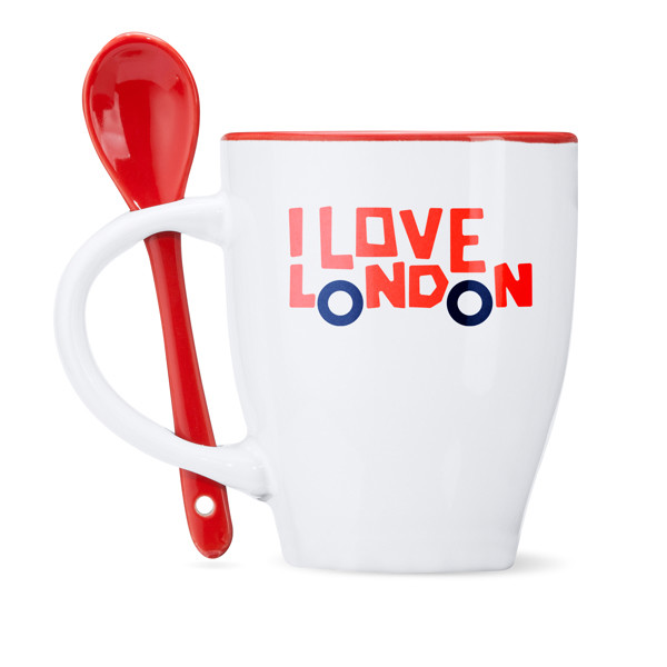 Akebia Mug - White/Red