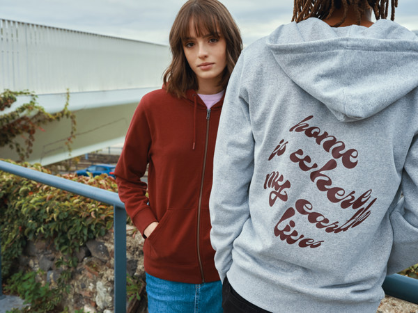 Mikina na zips s kapucňou Iqoniq Abisko z recykl. bavlny - Heather Grey / XS