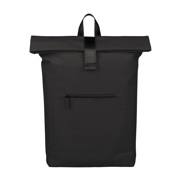 Mochila Naiya | Reciclada | Fecho enrolável | Computador portátil 16" | 19 l - preto