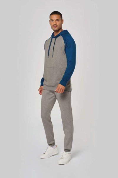 Dvobojna majica s kapuljačom za odrasle - Heather Grey / Navy / XS
