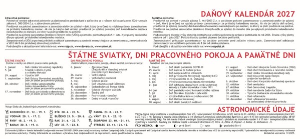 Stolový Kalendár Plánovací 2027