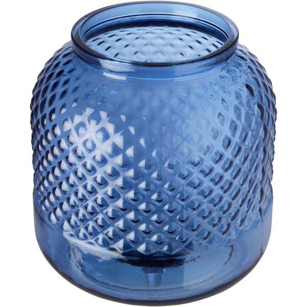 Estar recycled glass candle holder - Transparent Blue