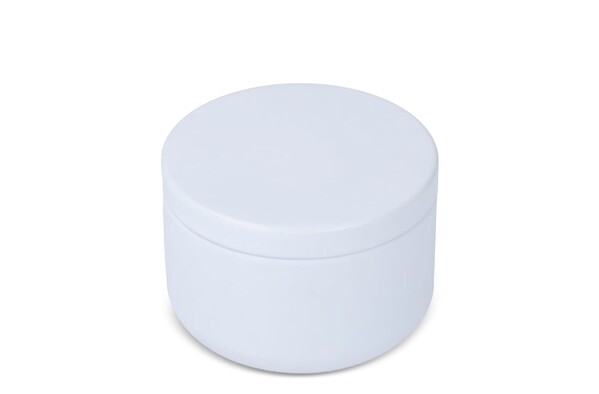 Bougie Asana non parfumée à base de plantes dans une boîte recyclée - Blanc