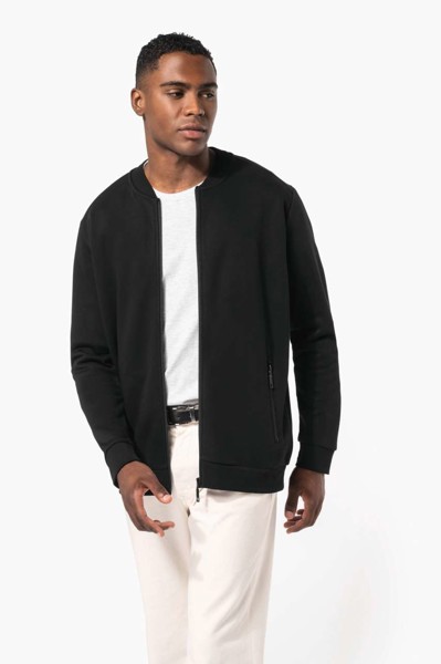 Full Zip Fleece Sweatshirt - Black / 4XL
