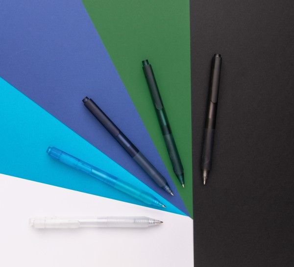 Stylo X9 finition givré avec grip silicone - Noir