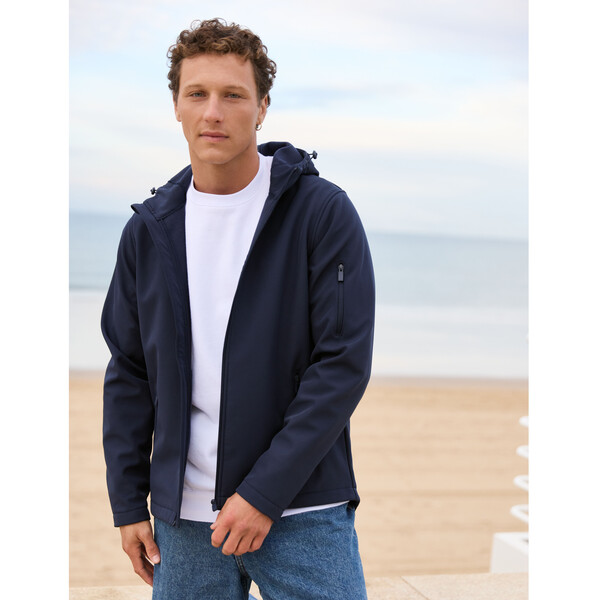 Veste softshell homme à capuche - DEEP NAVY / 3XL