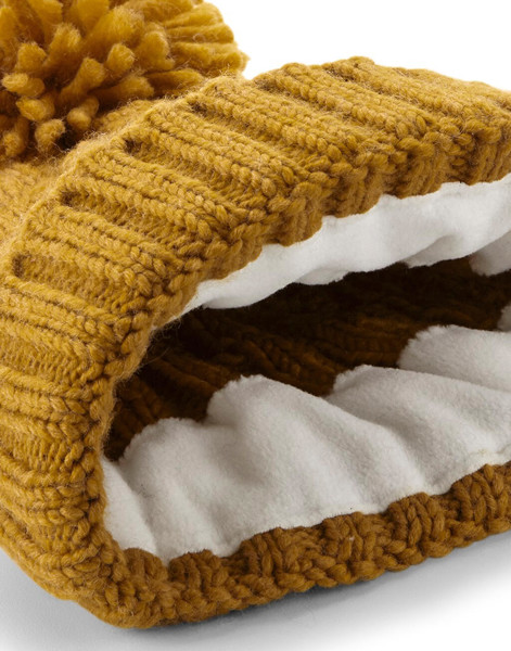 Cable Knit Melange Beanie - Black / ONE SIZE