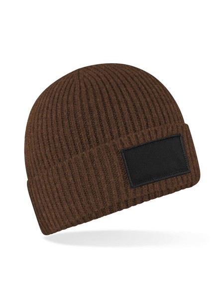 Fashion Patch Beanie - Walnut / Black