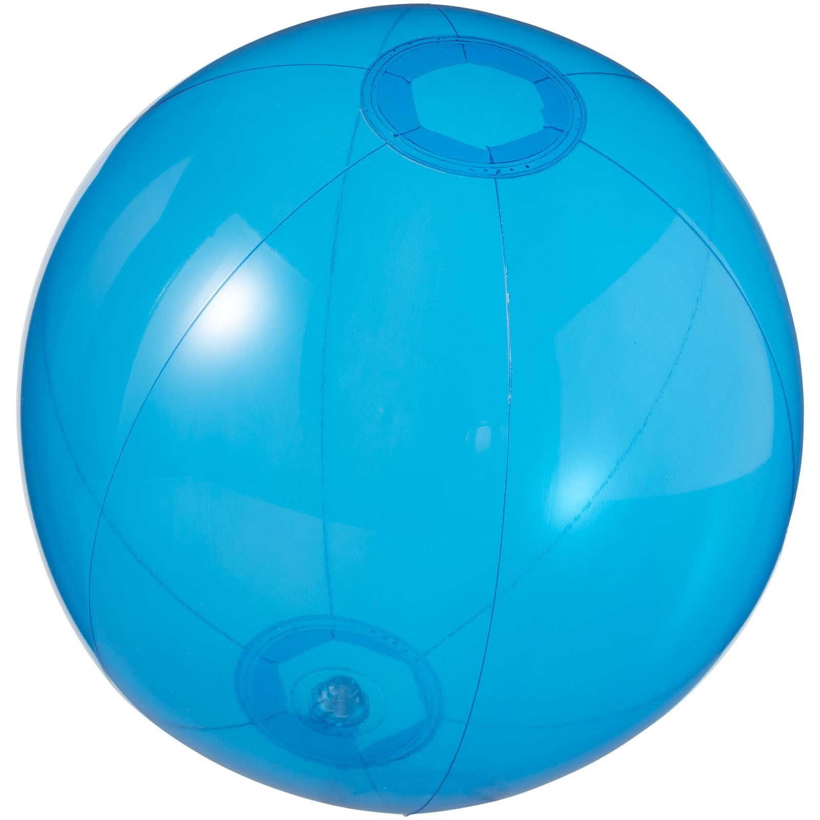 Průhledný plážový míč Ibiza - Transparentní modrá
