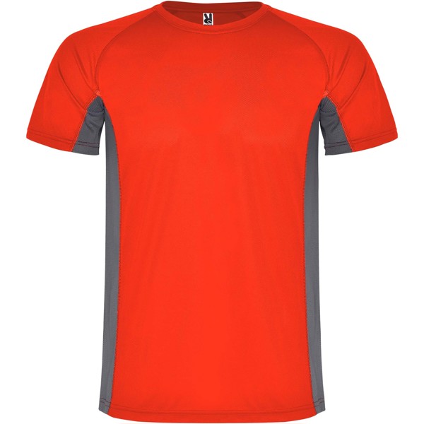 T-shirt sportiva a maniche corte da bambino Shanghai - Rosso / Piombo scuro / 12