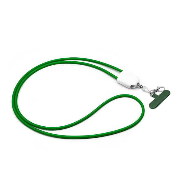 Fast charging data cable with lanyard UC068 - WHITE