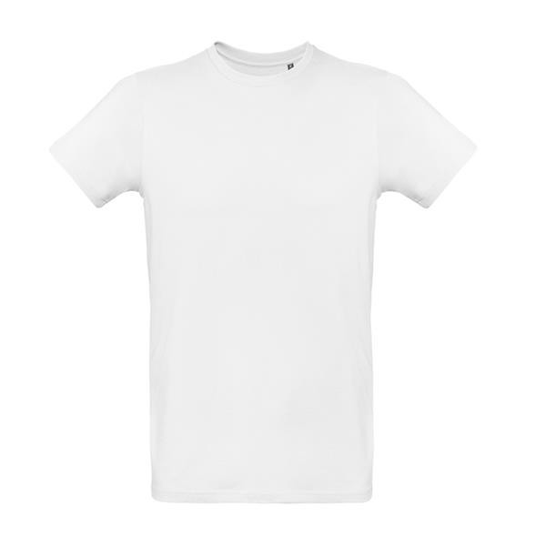 T-Shirt B&C Inspire Plus T Men 175G - 100% Algodão Orgânico Ou Em Conversão - Branco / L