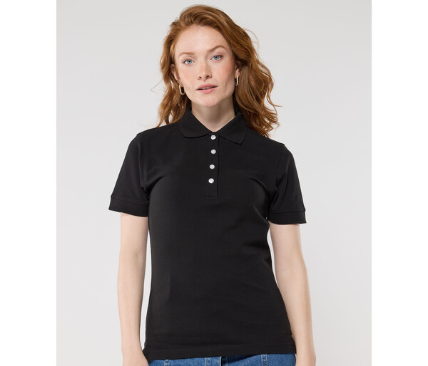 Polo femme boutons contrastés - NAVY / RED / S