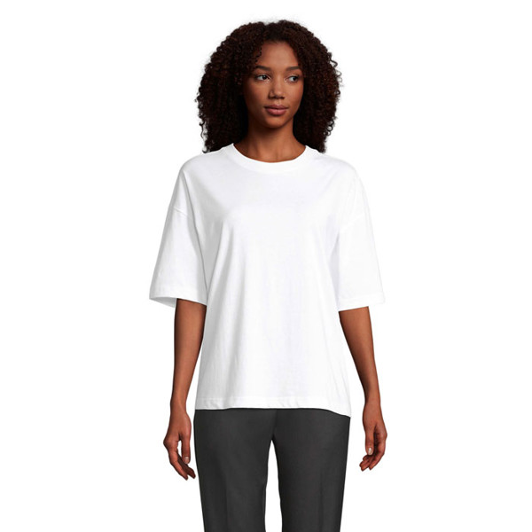 BOXY WOMEN OVERSIZE T-SHIRT - White / L