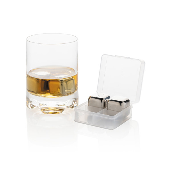 XD - Re-usable stainless steel ice cubes 4pc