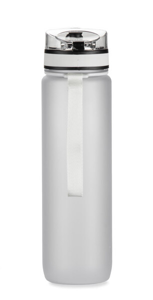 Motivational water bottle 1000 ml MOTIVA - white