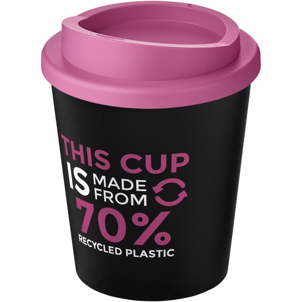 Bicchiere Americano® Espresso Eco da 250 ml in materiale riciclato - Nero / Magenta