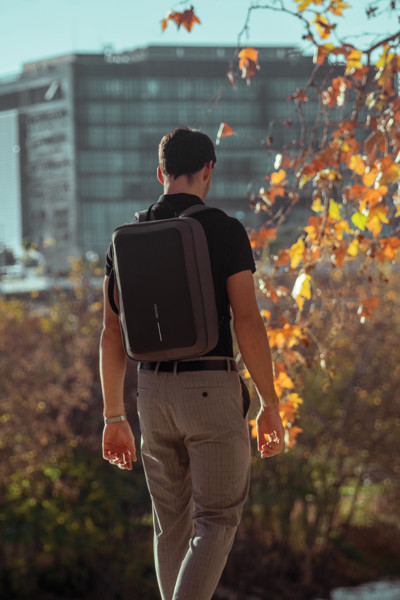 Bobby Bizz 2.0 anti-theft backpack & briefcase - Grey / Black