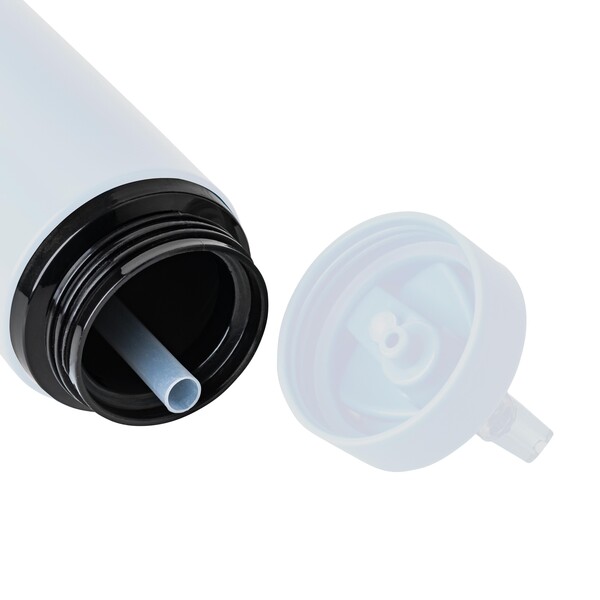 Recycled stainless steel drinking bottle (750 ml) Zeno - white