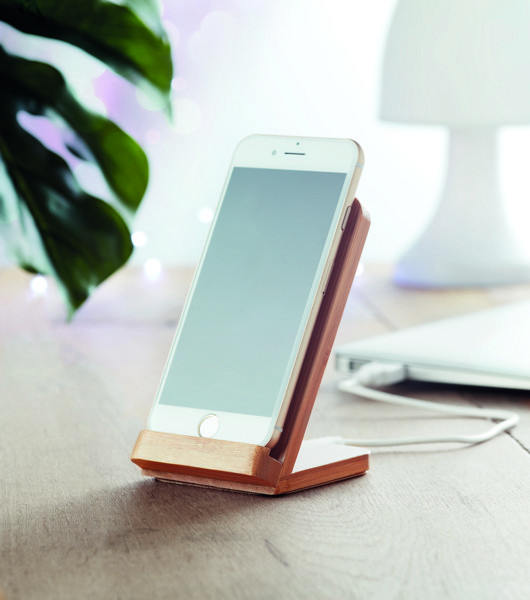 Smartphone Halter Ladestation Wirestand - Holz