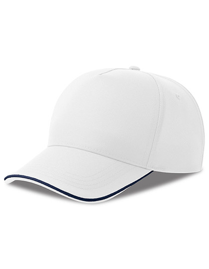 Recy Five Piping Cap - White / Navy / One Size