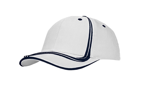 4099 - baseball cap - white/navy