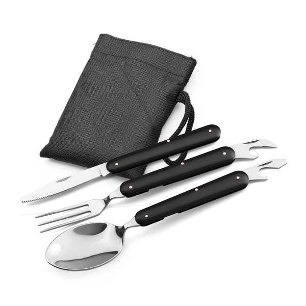LERY. Stainless steel cutlery set - Black