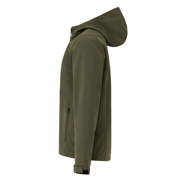 Pánská soft shell bunda IQONIQ Makalu z recykl. polyesteru - Khaki / XL