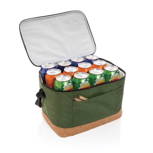 Impact XL cooler bag, rPET,cork,fits 12 cans - Green