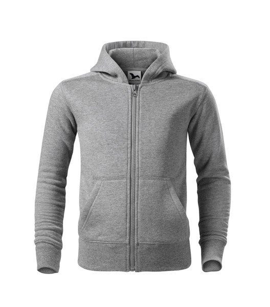 Mikina Dětská Malfini® Trendy Zipper - Tmavě Šedý Melír / 122 cm/6 let