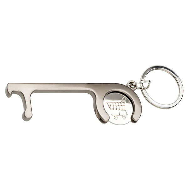 Key Ring MY-CADDY-DISTANCE - matt-silver finish