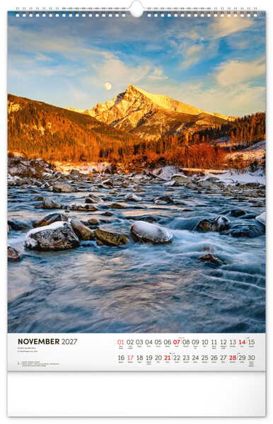 Notique Nástenný Kalendár Tatry 2027, 33 x 46 cm