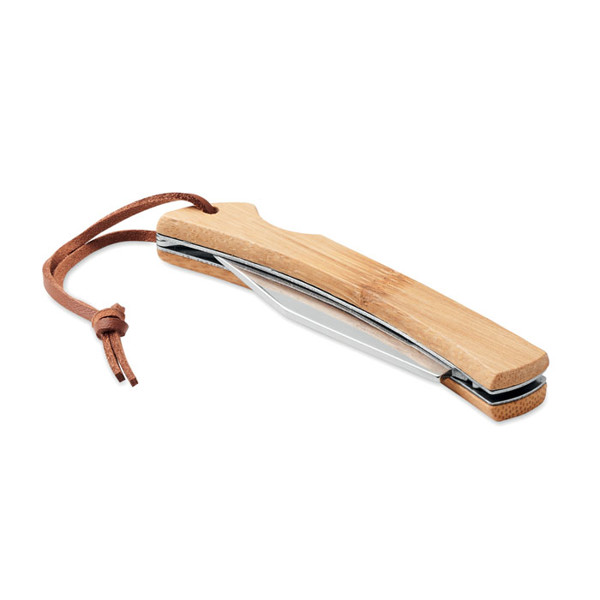 Foldable knife in bamboo Mansan