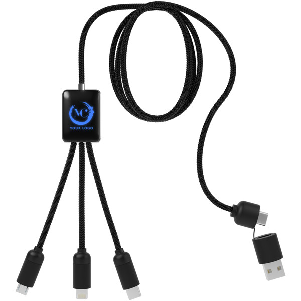 Câble de chargement étendu SCX.design C28 5-en-1 - Bleu / Noir