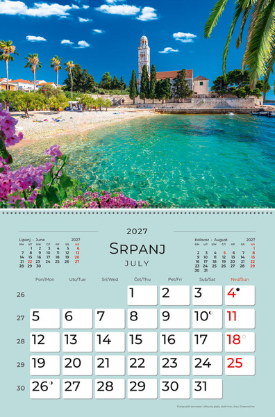 Preklopni zidni kalendar – Čudesna Hrvatska