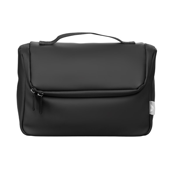 Malmö Recycled Hanging Toiletry Bag - 4L - Black / Heat transfer