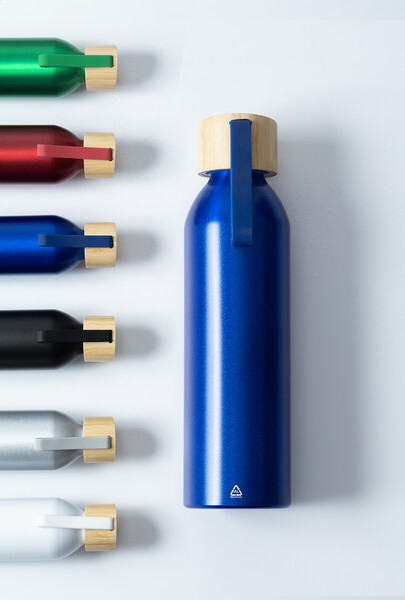 Bouteille en aluminium recyclé Ralusip Plus - Bleu