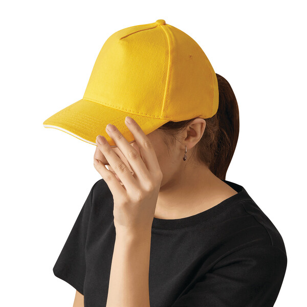 5 Panel Sandwich Cap Walk - Yellow