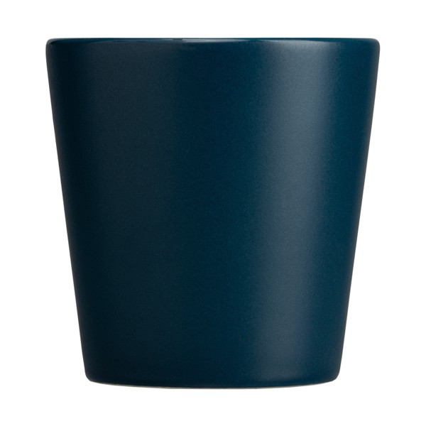 Trieste - Tasse en céramique mate de 180 ml - Bleu marine / Sérigraphie