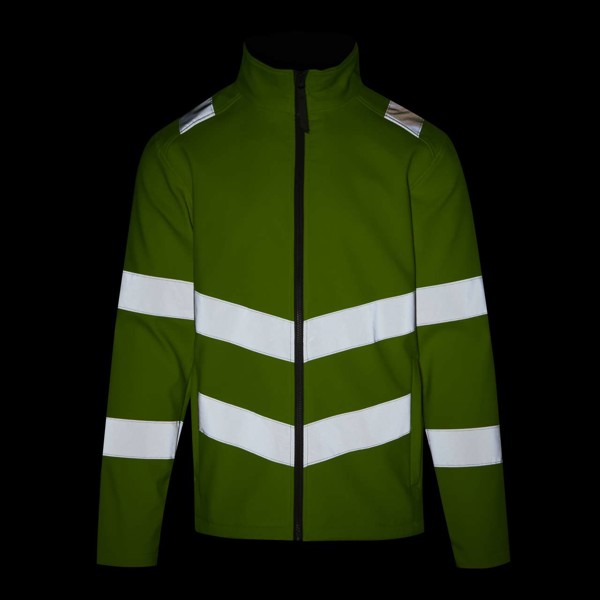 Hi-Vis Pro Contract Ablaze 2 Layer Softshell Jacket (Class 3) - Yellow / 3XL