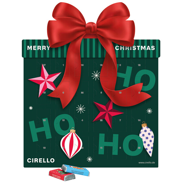 Shape Advent calendar gift, mini chocolate bars