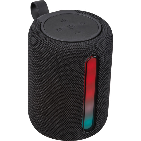 Speaker with LED light, round GRETA - Black