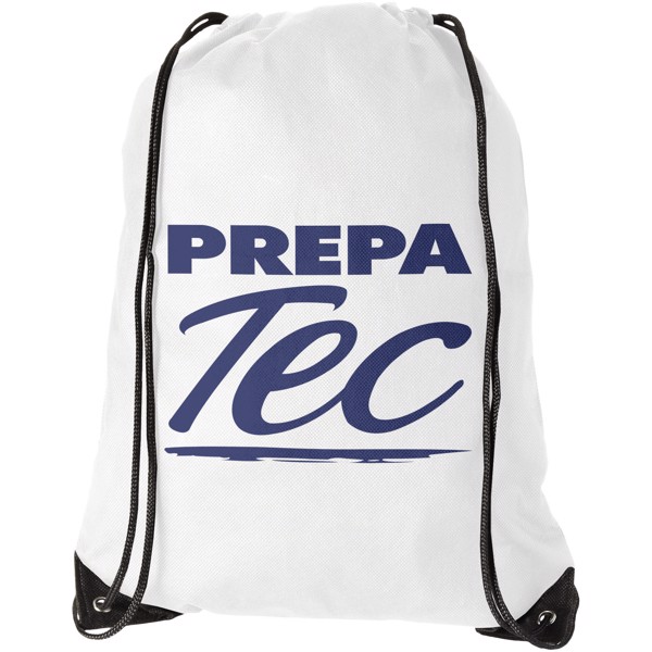 Evergreen non-woven drawstring bag 5L - White